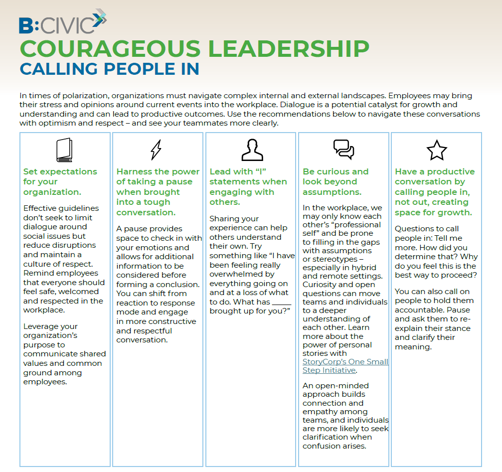 Courageous Leadership | Calling People In