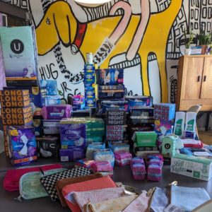 A display in YellowDog's office of the period products they collected. 